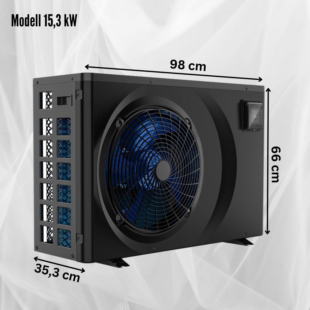 Pool Wärmepumpe AquaForte Full Inverter 15,3 kW | bis 65 m³ I Heizen und Kühlen