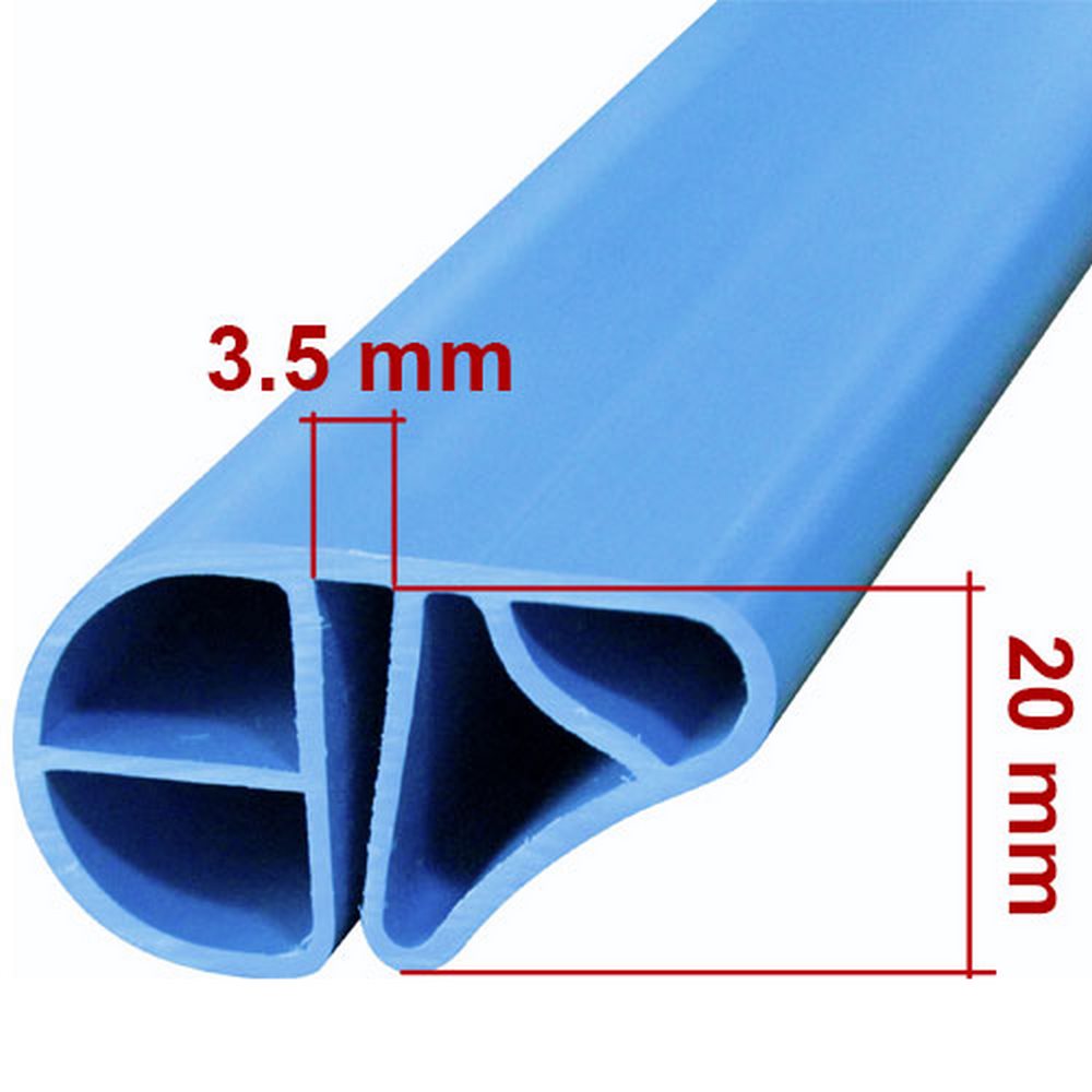 SAXONICA Pool Handlauf Set Basic Trend für Ovalpool 800 x 400 cm blau Überhangbiese Aufhängeschnur