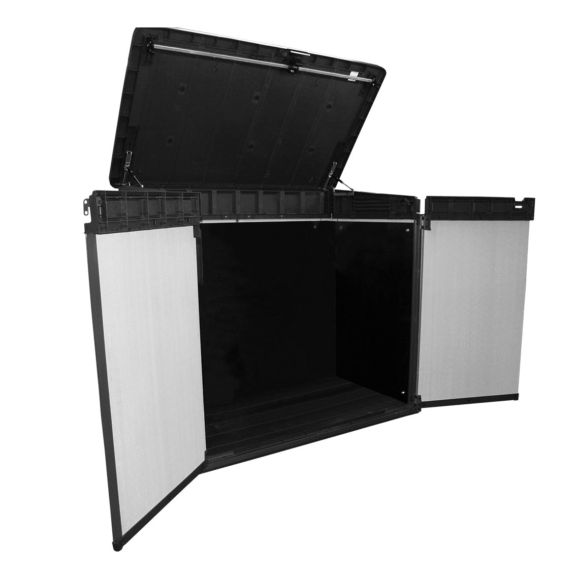 Pool Technikbox Classic L ohne Inhalt I Holzoptik anthrazit I unmontiert