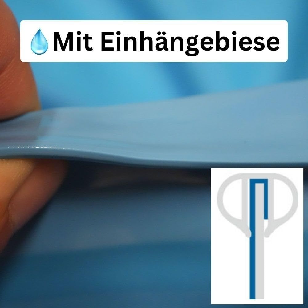 2. Wahl | Poolfolie Rund Pool I 400 x 120 cm I 0,8 mm I blau I Rundbecken Rundpool