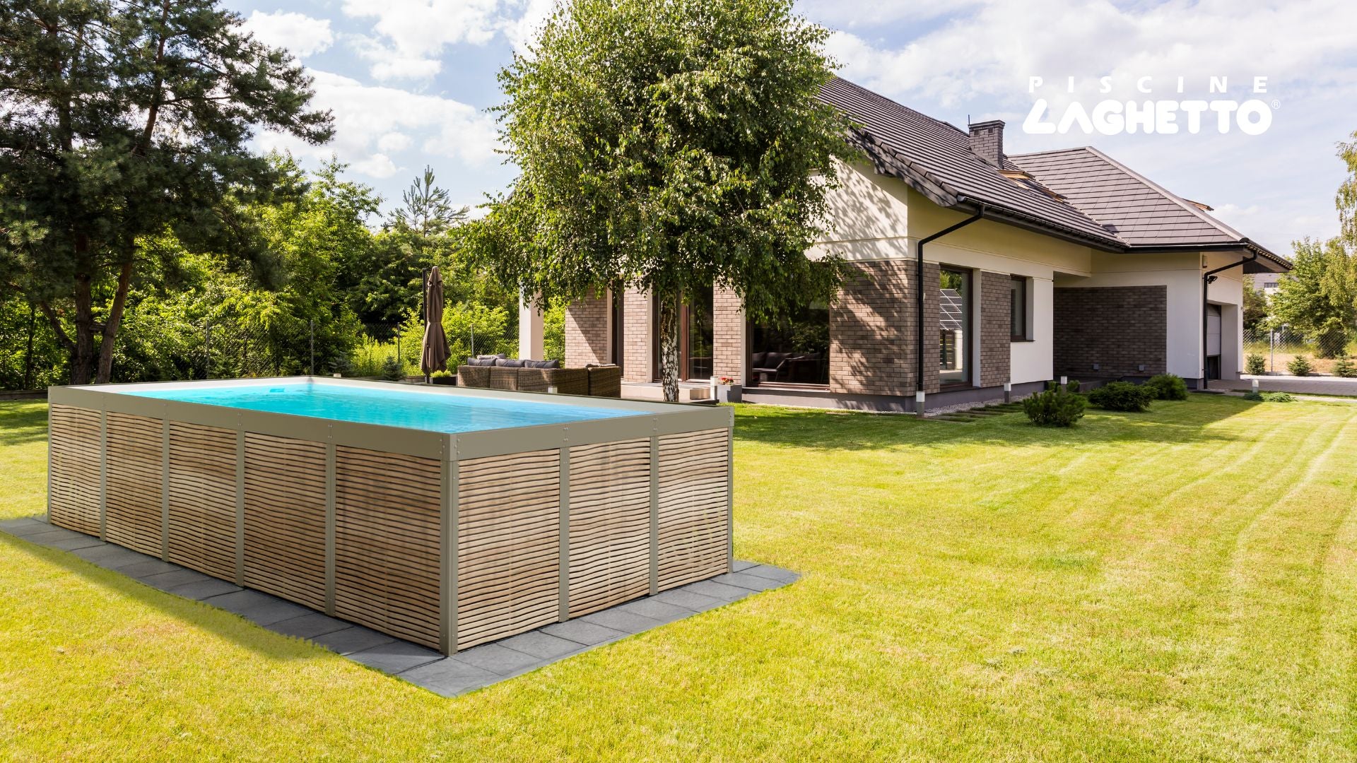Piscine Laghetto ANTEA 3X7 - Design Aufstellpool mit Sandfilter