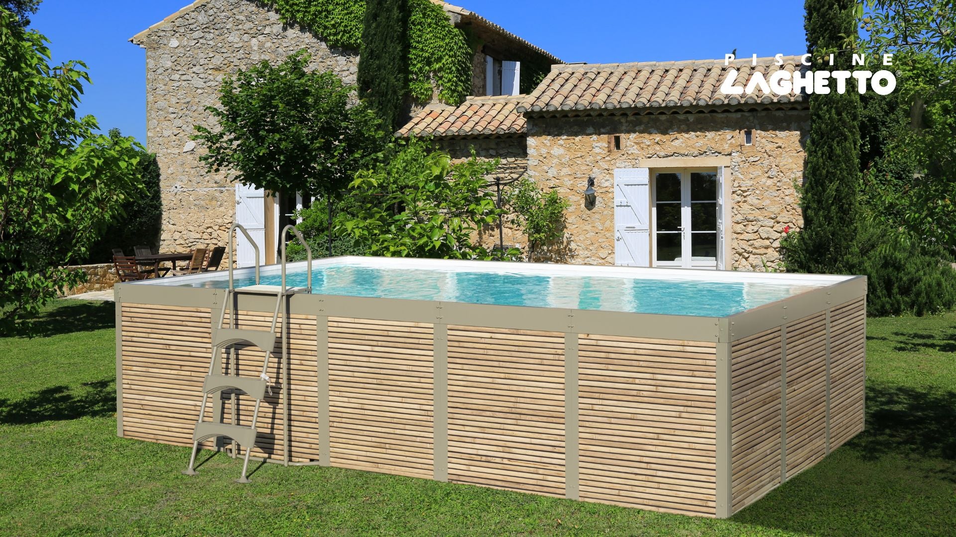 Piscine Laghetto ANTEA 3X7 - Design Aufstellpool mit Sandfilter