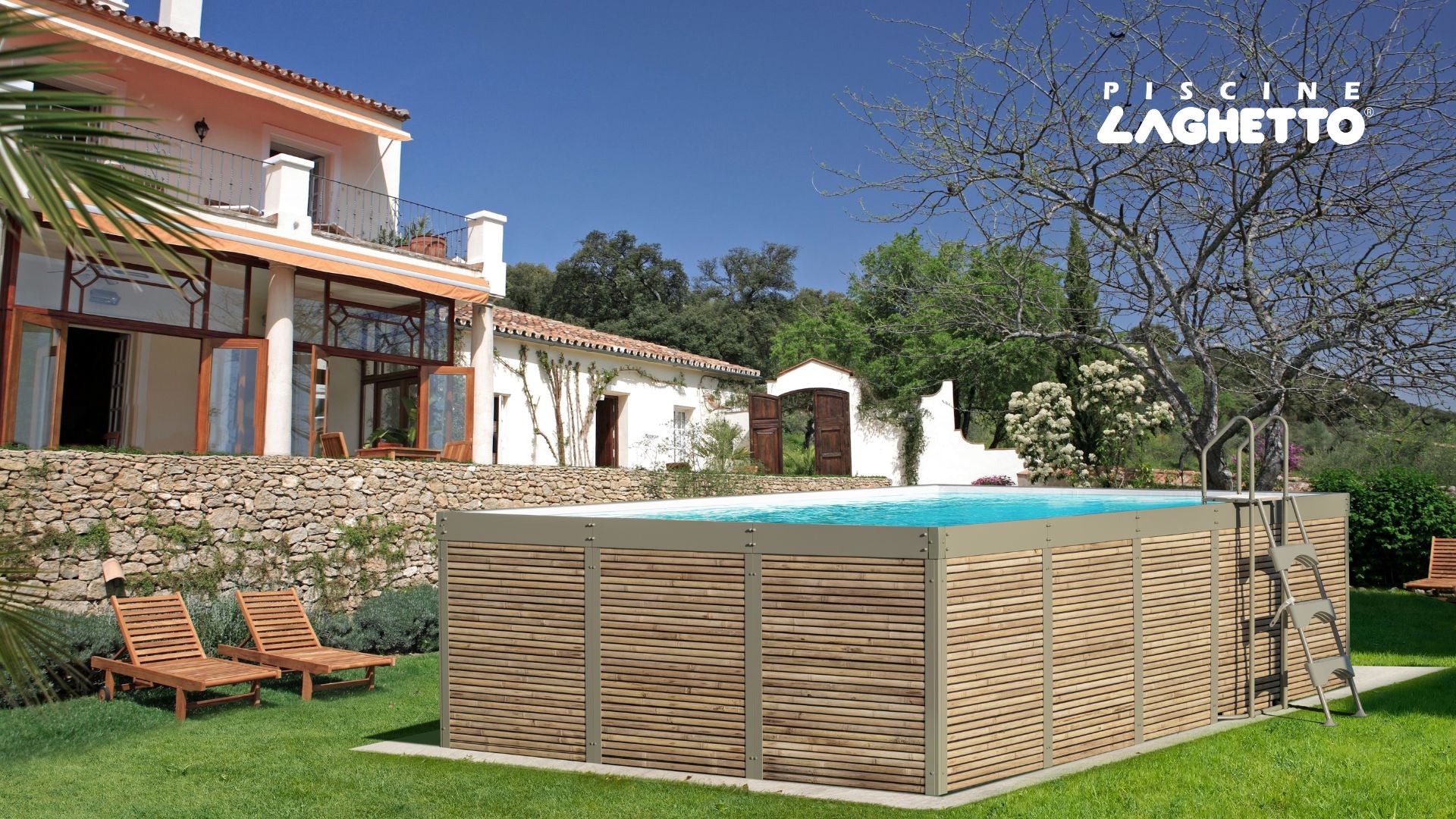 Piscine Laghetto ANTEA 2X5 - Design Aufstellpool mit Sandfilter