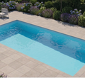 Welostone Basis Set | Rechteckpool 600 x 300 x 150 cm | Hellgrau | Einstiegsleiter