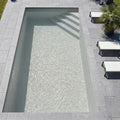 Welostone Basis Set | Rechteckpool 700 x 350 x 150 cm | Sand | Einstiegsleiter