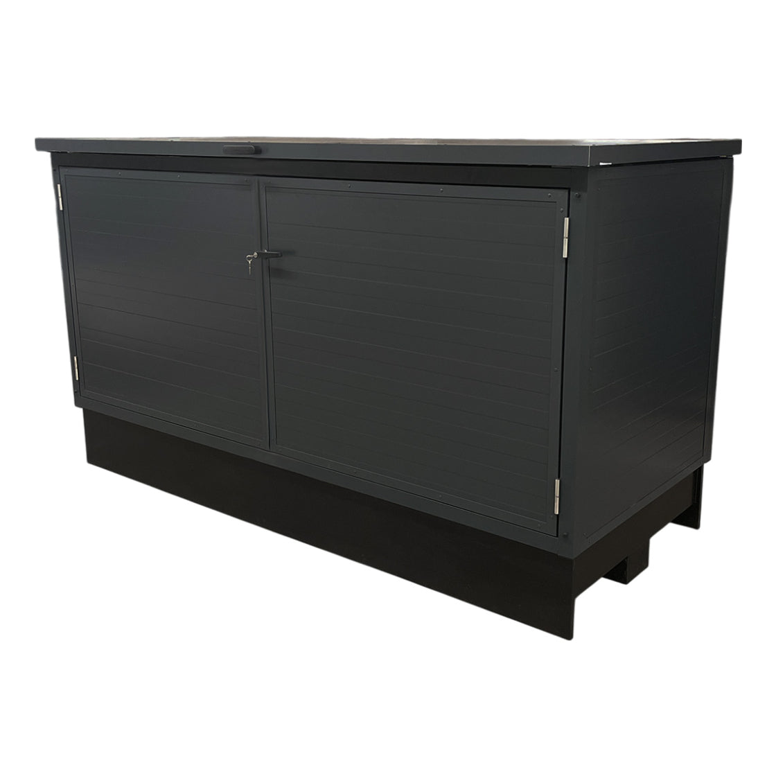 Trend Pool Technikbox Premium XL inkl. Unterkonstruktion und Medienkonsole | DIY | Paneel RAL 7016 Anthrazit  / Rahmen RAL 7016 Anthrazit | ohne Inhalt