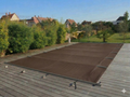 Welopool Rollschutzabdeckung VITROS ONE | rechteckig | pro m² | Mokka | Poolabdeckung Sicherheitsabdeckung Kindersicher Ganzjahresabdeckung Rollschutz Stabiles Aluminium