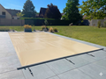 Welopool Rollschutzabdeckung VITROS PRO | rechteckig | pro m² | Sand | Poolabdeckung Sicherheitsabdeckung Kindersicher Ganzjahresabdeckung Rollschutz Stabiles Aluminium